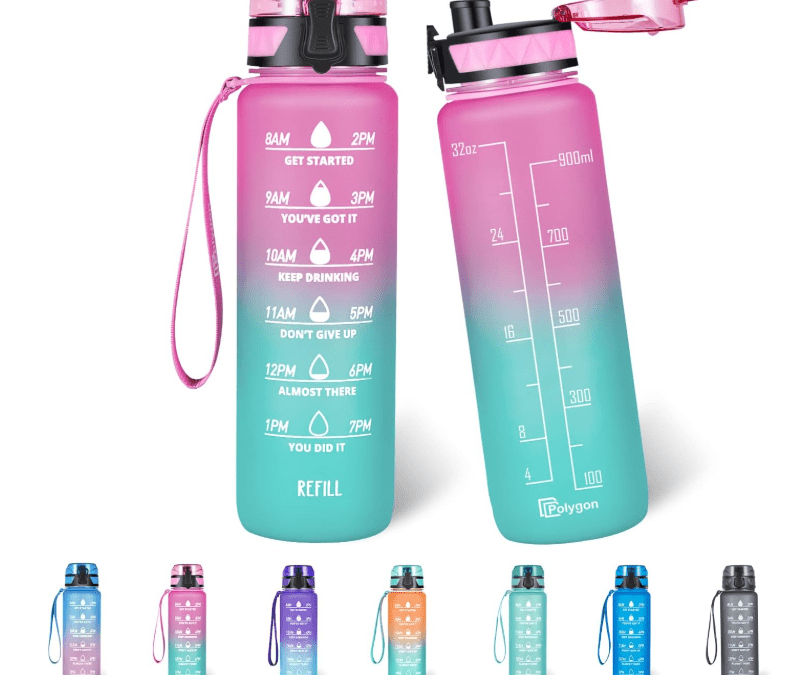 Polygon 32oz Motivational Water Bottle 